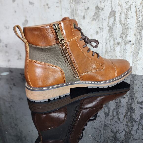 Madden Torint Men’s Combat Boots Side Zip Brown Size 7.5 New main image 4